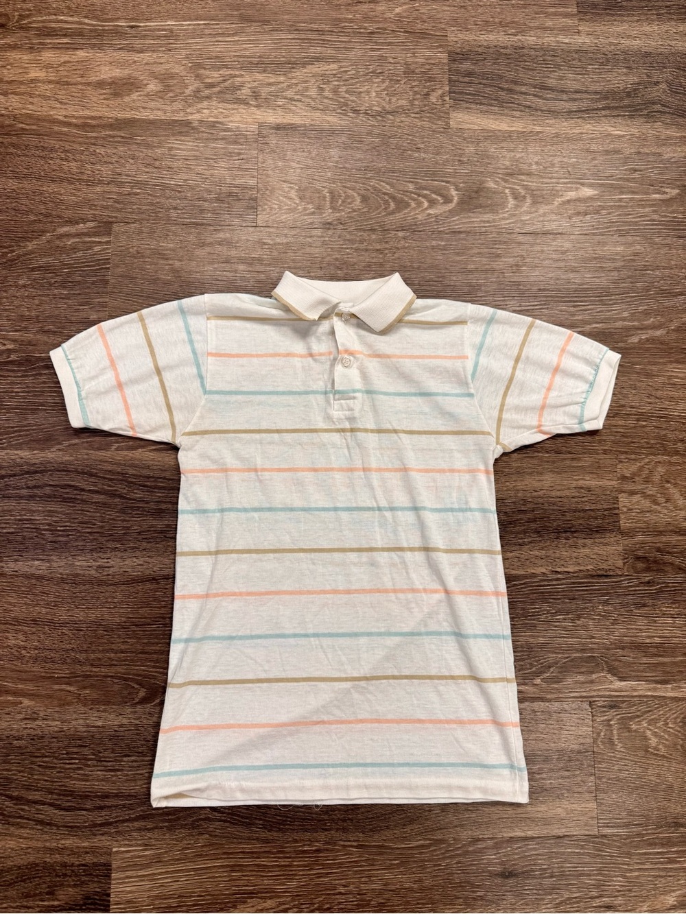 Vintage Knightsbridge Tech Men Pastel Stripe Polo Shirt USA Small Golf